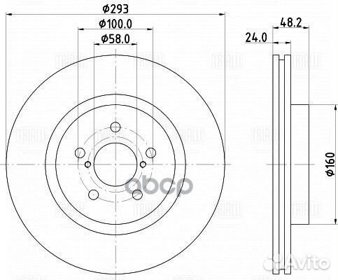Диск торм. для а/м Subaru XV (17) перед. d293