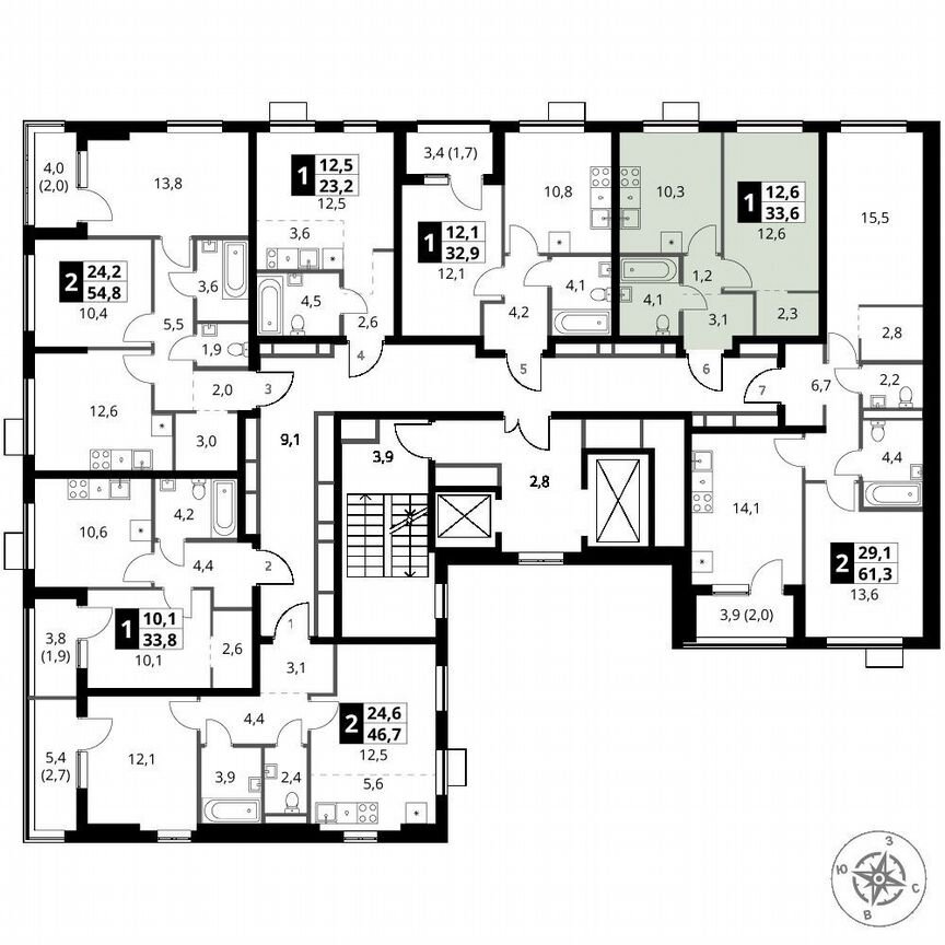 Квартира-студия, 33,6 м², 16/16 эт.