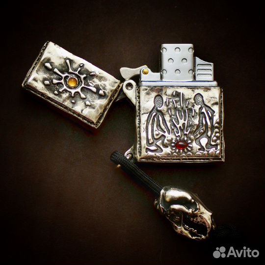 Серебряная зажигалка 925 пробы