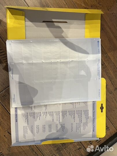 Этикетки avery (серебристая пленка) 63.5x29.6 мм