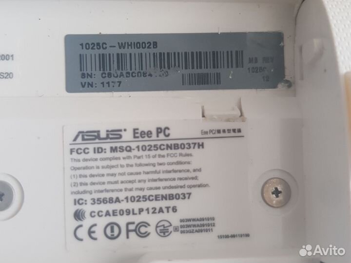 Нетбук asus eee pc 1025с