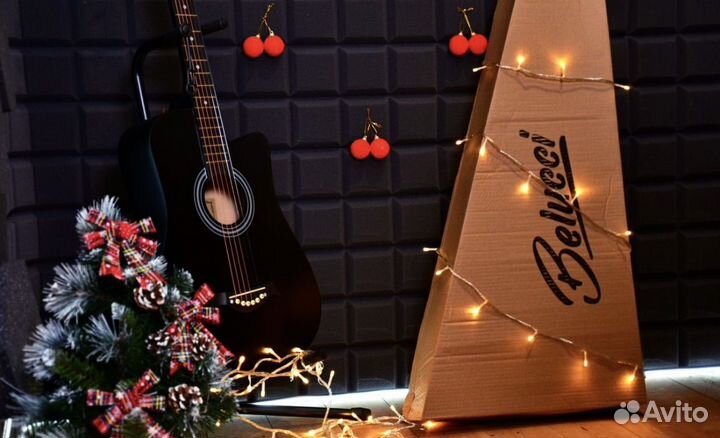 Акустическая гитара belucci новая
