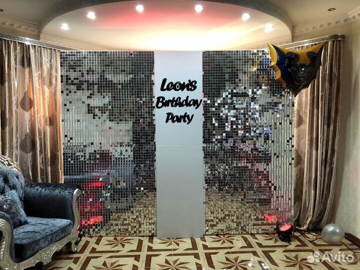 Фотозона (фотостена) из пайеток