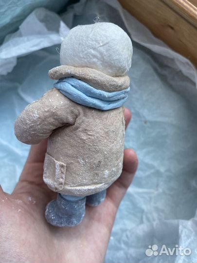 Ватная елочная игрушка