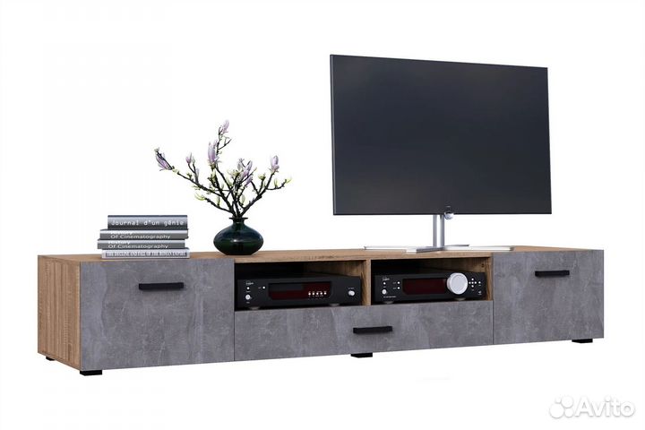 В наличии тв-тумба Нэнси New бетон светлый / соном