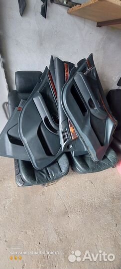 Сидения bmw 5 e39 зелёная кожа