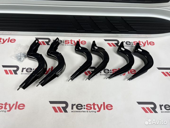 Подножки Toyota Land Cruiser Prado 120 Белые