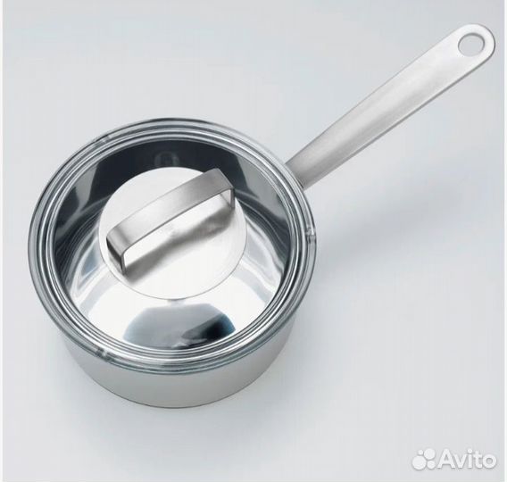 Новый ковш IKEA, 2 л со стеклянной крышкой