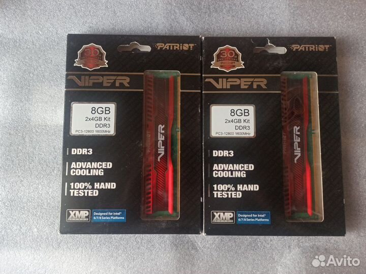 New Игровая Patriot RED DDR3 16GB 4x4GBb1600 ддр3