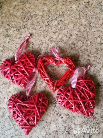 Декор,сердечки плетеные, шарики надувные