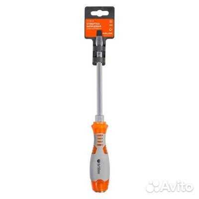 Atis803 Отвертка шлицевая усиленная под ключ магнитная sl8*1.5*150мм (at-is8-03)