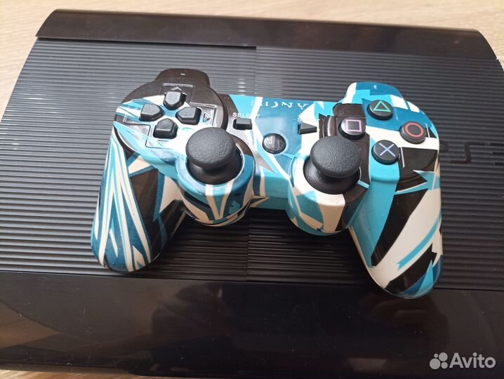 PS3 500Gb прошитая 100 игр + 2 джойстика