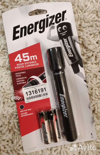 Светодиодный фонарик Energizer x focus led Новый Г