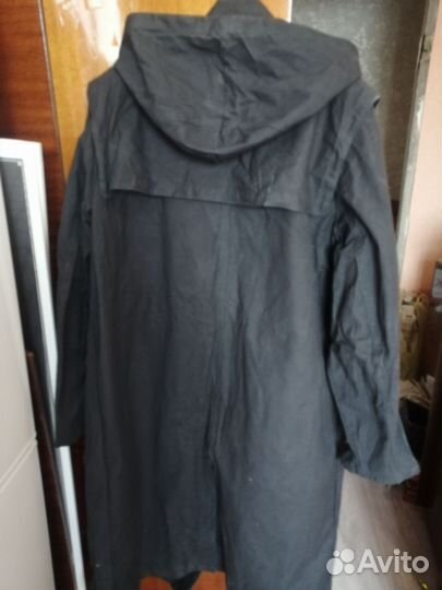 Черный плащ дождевик спецодежда