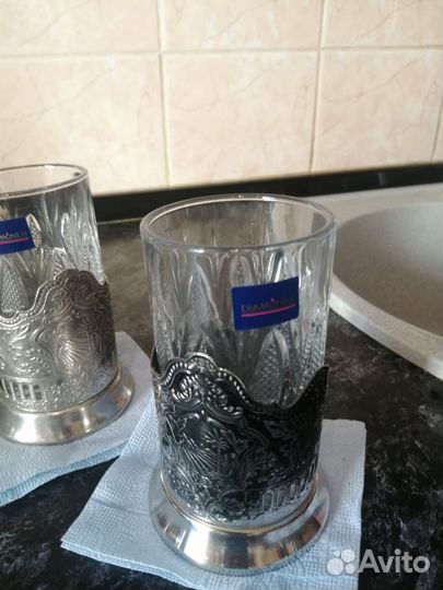Подстаканники со стаканами бу