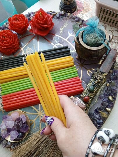 Свечи восковые ручной работы из натурального воска