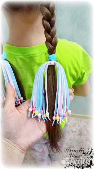 Резинки для волос с бусинами