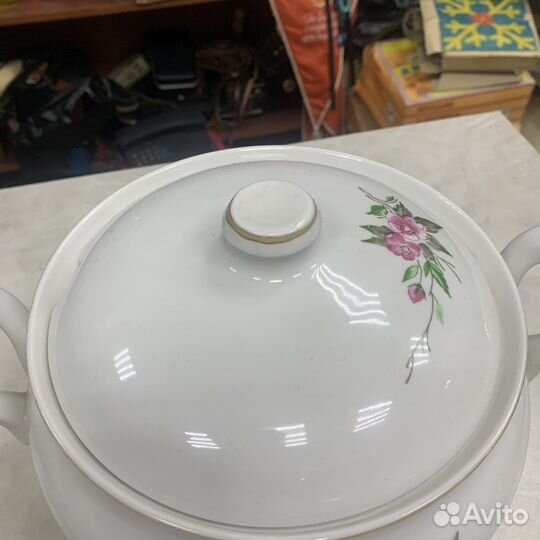 Советская Фарфоровая Супница Фарфор Сделано В СССР