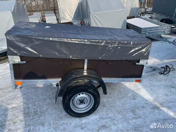 Прицеп с усиленными бортами и тентом 2,0 на 1,3