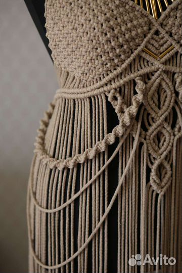 Платье макраме из хлопка