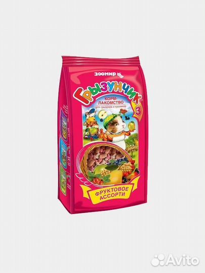 Зоомир Корм-лакомство для грызунов и кроликов Грыз