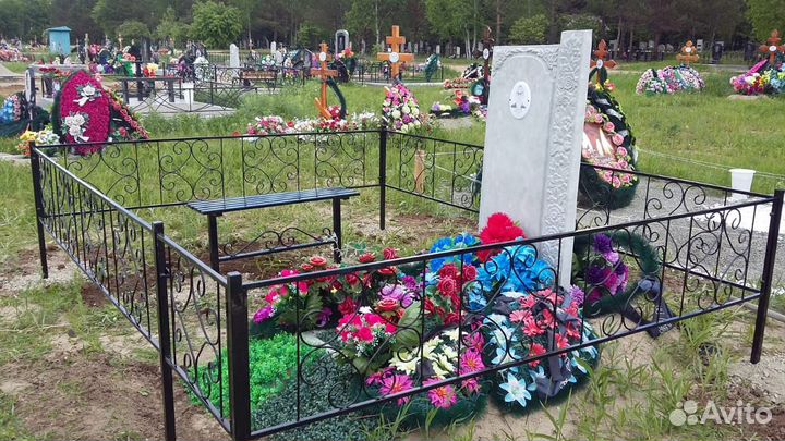 Ограды на кладбище.Благоустройство
