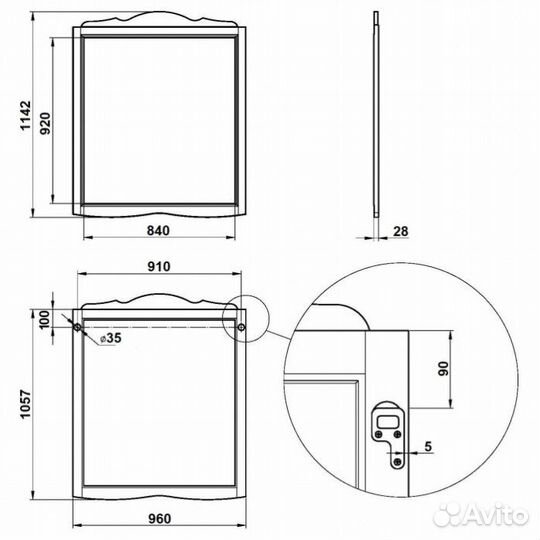 Мебель для ванной Migliore Bella 100 см Decape Sabbia