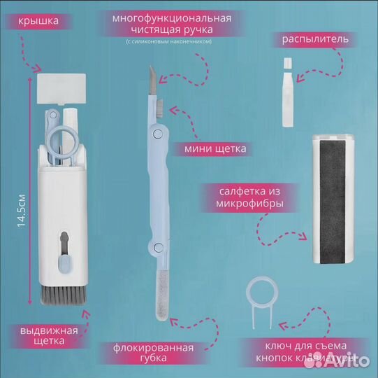 Набор для чистки гаджетов наушников