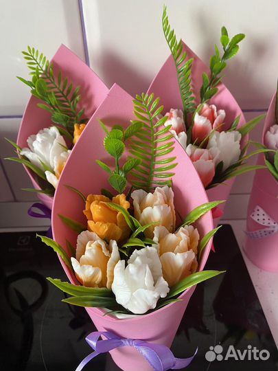 Мыльные цветы Букет из мыла