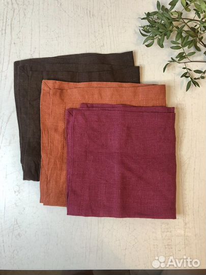 Салфетки изо льна, льняные салфетки сервировочные