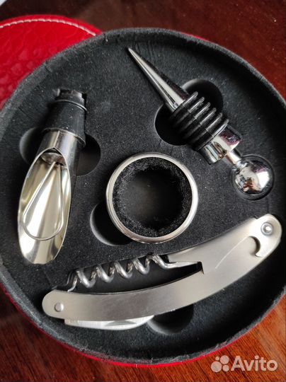 Подарочный набор сомелье для вина. Штопор, нож