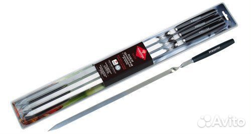 Набор шампуров Forester 55см, c дер. ручками 6шт в