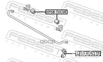 Тяга стабилизатора задняя 1223-ELN17R Febest