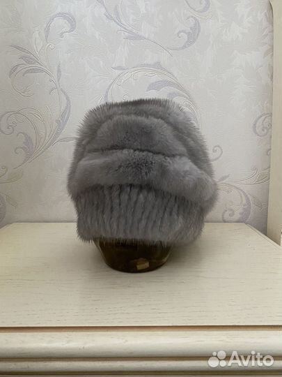 Норковая шапка-косынка