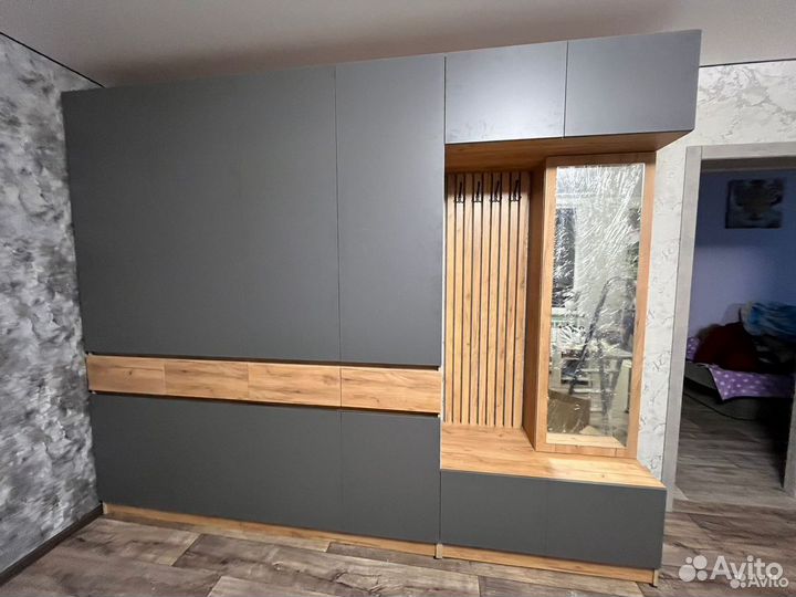 Шкаф 4х створчатый Роджина Графит