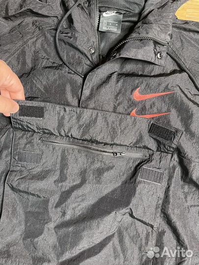 Ветровка анорак Nike оригинал двойной свуш