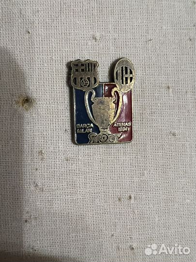 Футбольные значки, Барселона -Милан, Лига чемп