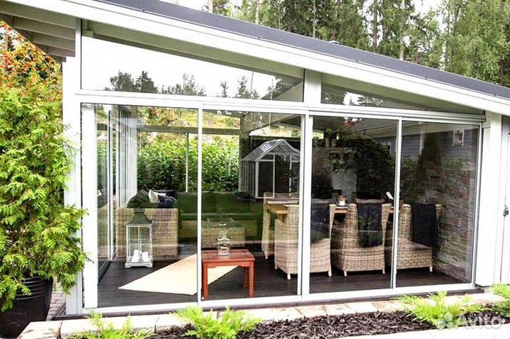 Раздвижные окна двери для беседок, террас, веранд