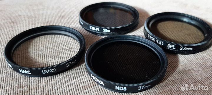 Уникальный комплект из 4 фотофильтров Hoya 37 mm