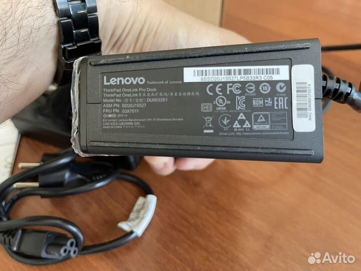 Док станция lenovo think pad onelink dock