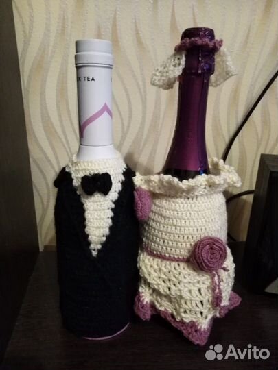 Аксессуары на бутылки, ручная работа