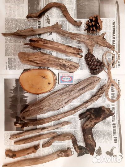 Дрифтвуд, морские палочки для рукоделия