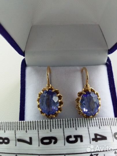 Золотые серьги 750 пробы СССР