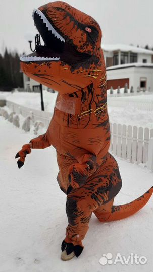 Костюм динозавра взрослый надувной динозавр