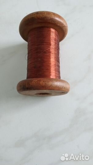 Катушка медной проволоки СССР, 0,15мм