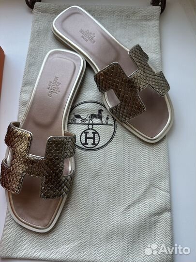 Шлепки hermes oran