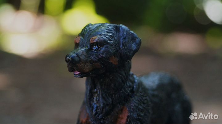 Самолеп собаки ротвейлер фигурка ручная работа