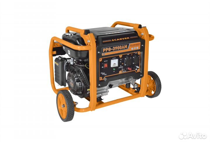 Генератор бензиновый Carver PPG-3900AM 2x16А/220В