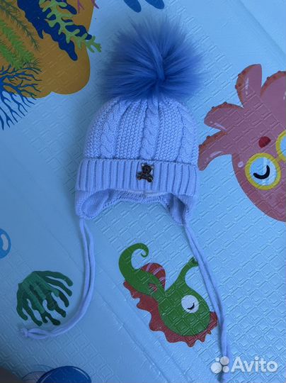 Шапка для новорожденного зима
