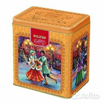 Музыкальная шкатулка коробка жестяная-из под чая